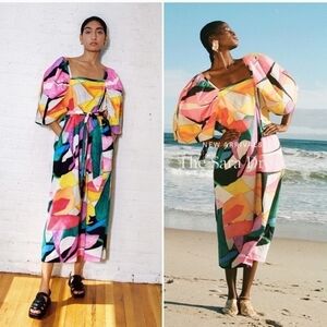 New Mara Hoffman Sara Midi Dress NWT Large